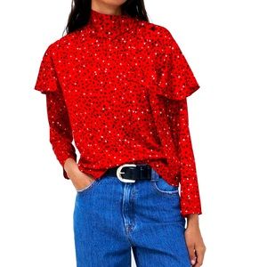 Heart Tiered Zara Blouse Valentines Day